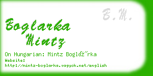 boglarka mintz business card